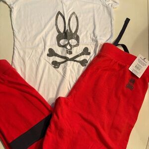 NWT Psycho Bunny PJ/lounge set